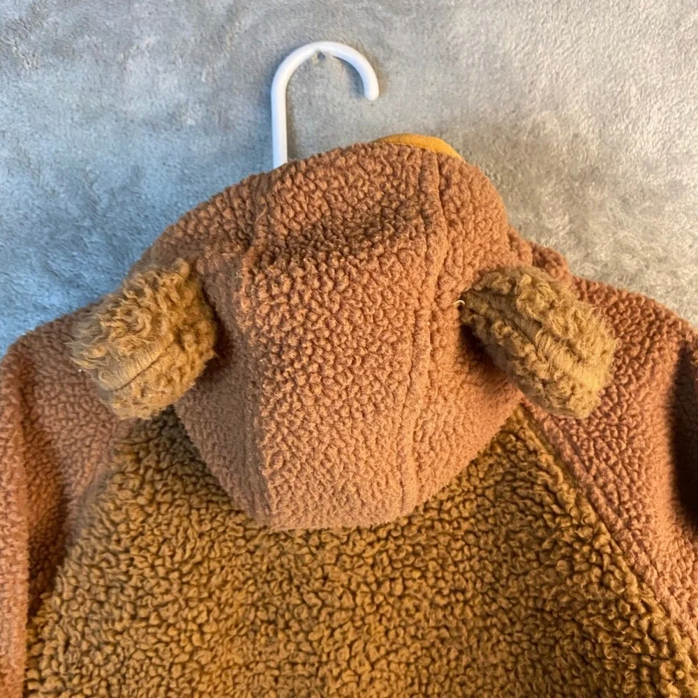 Columbia Foxy Baby Sherpa Bunting 12-18 Months Brown Bear Hooded One Piece